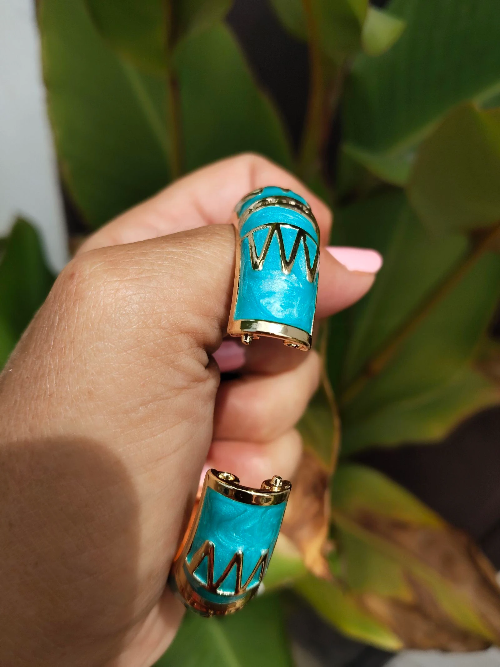 Pulsera turquesa y dorada  – photo 3